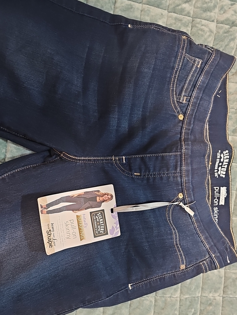 Signature by Levi Strauss Dark Blue Pull-On Skinny Jeggings